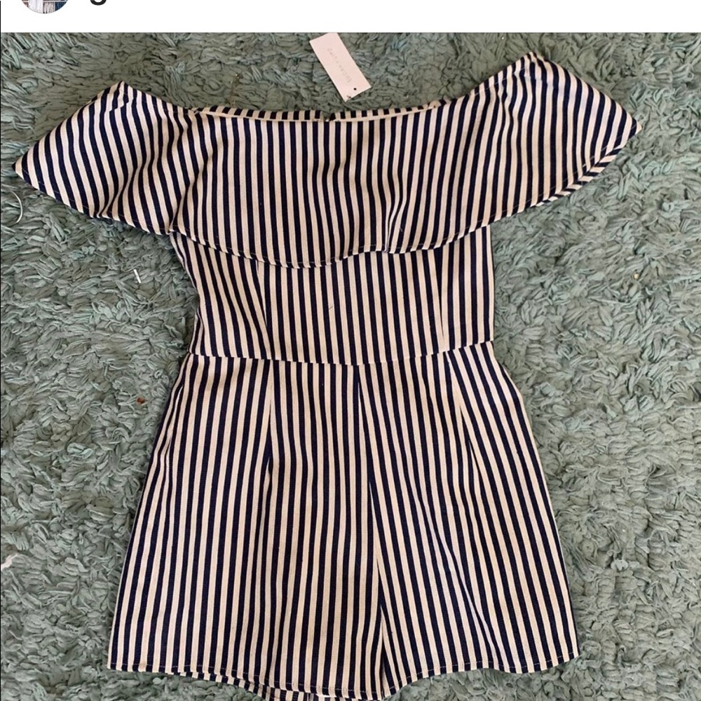 NWT Sugar Lips off the shoulder romper